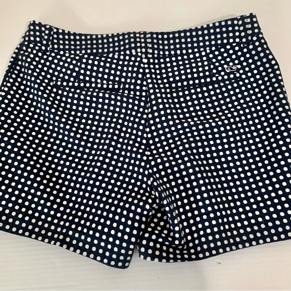 VINEYARD VINES Dark Navy Blue with White Polka Dot Shorts - Picture 2 of 5